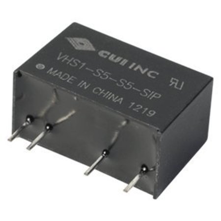 CUI INC DC to DC Converter, 5V DC to 5V DC, 1VA, 0 Hz VHS1-S5-S5-SIP